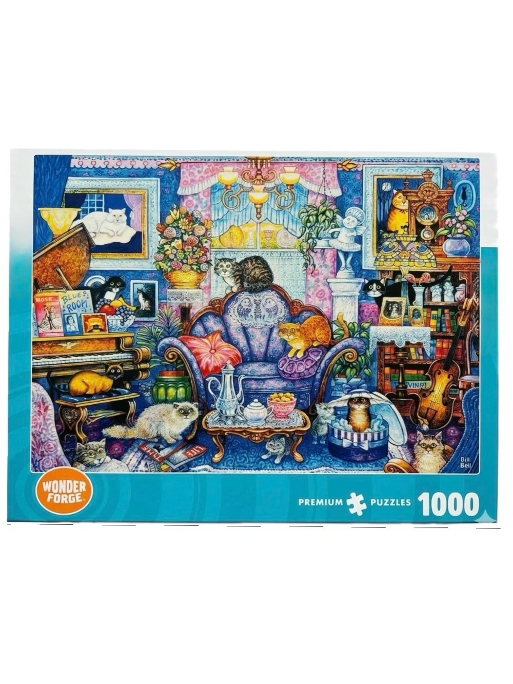 Ravensburger Wonder Forge “Cats in Blue Room” 1000 Pc Jigsaw Puzzle